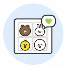 STAMPIAで制作したLINEスタンプのサンプルイメージ